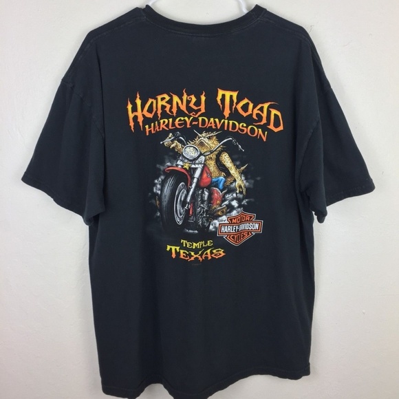 Harley-Davidson Other - Men's XL Harley Davidson TX HORNY TOAD Tee Shirt